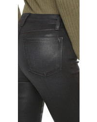 Женские черные кожаные джинсы от J Brand