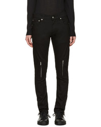 Мужские черные кожаные джинсы от Alexander McQueen