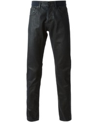 Мужские черные кожаные джинсы от Alexander McQueen