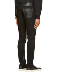 Мужские черные кожаные джинсы от McQ