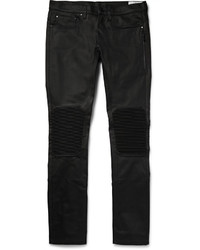 Мужские черные кожаные джинсы от Belstaff