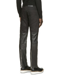 Мужские черные кожаные джинсы от Givenchy