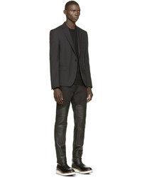 Мужские черные кожаные джинсы от Givenchy