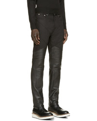 Мужские черные кожаные джинсы от Givenchy