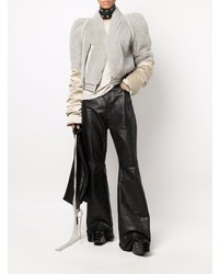 Мужские черные кожаные джинсы от Rick Owens