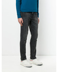 Мужские черные кожаные джинсы от CK Calvin Klein