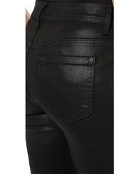 Женские черные кожаные джинсы от Koral