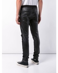 Мужские черные кожаные джинсы от RtA
