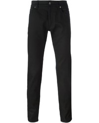 Мужские черные кожаные джинсы от Dolce & Gabbana