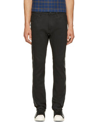 Мужские черные кожаные джинсы от Facetasm