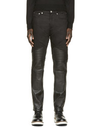 Мужские черные кожаные джинсы от Givenchy