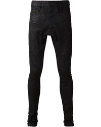 Мужские черные кожаные джинсы от Julius