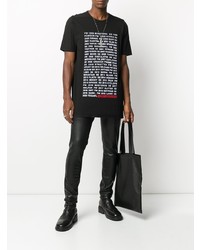 Мужские черные кожаные джинсы от Rick Owens DRKSHDW