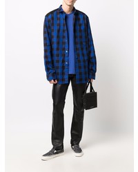 Мужские черные кожаные джинсы от Junya Watanabe MAN