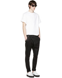 Мужские черные кожаные джинсы от R 13