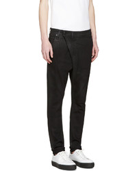 Мужские черные кожаные джинсы от R 13