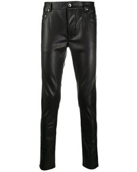 Мужские черные кожаные джинсы от Rick Owens DRKSHDW