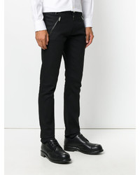 Мужские черные кожаные джинсы от Alexander McQueen