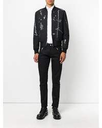 Мужские черные кожаные джинсы от Alexander McQueen