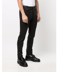 Мужские черные кожаные джинсы от purple brand