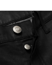 Мужские черные кожаные джинсы от Alexander McQueen