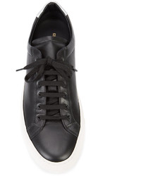 Мужские черные кожаные кеды от Common Projects