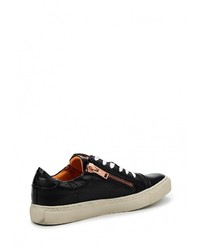 Мужские черные кожаные кеды от Ambitious