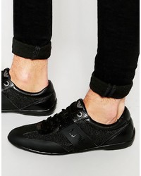 Мужские черные кожаные кеды от Armani Jeans