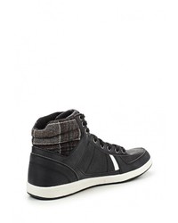 Мужские черные кожаные кеды от Ascot