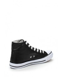 Женские черные кожаные кеды от Bella Comoda