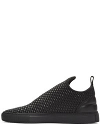 Мужские черные кожаные кеды от Filling Pieces