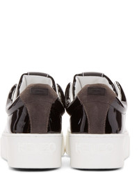 Женские черные кожаные кеды от Kenzo