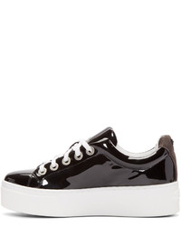 Женские черные кожаные кеды от Kenzo