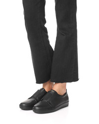 Женские черные кожаные кеды от DKNY