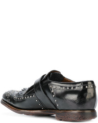 Мужские черные кожаные кеды от Church's