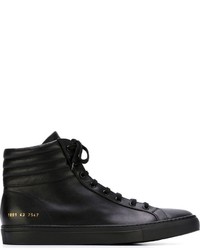 Мужские черные кожаные кеды от Common Projects