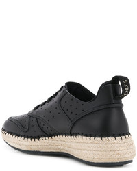 Женские черные кожаные кеды от Tod's