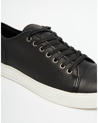 Мужские черные кожаные кеды от Aldo