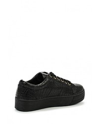 Женские черные кожаные кеды от Gisicode