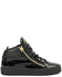 Мужские черные кожаные кеды от Giuseppe Zanotti Design