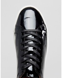 Мужские черные кожаные кеды от Selected