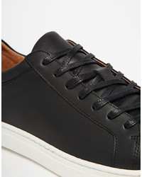 Мужские черные кожаные кеды от Selected