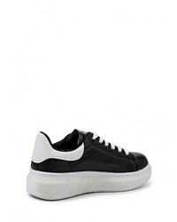 Женские черные кожаные кеды от Ideal