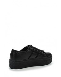 Женские черные кожаные кеды от Justin