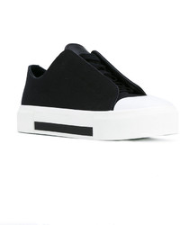 Женские черные кожаные кеды от Alexander McQueen