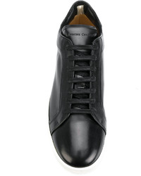 Мужские черные кожаные кеды от Officine Creative