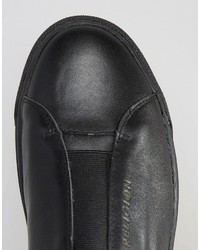 Мужские черные кожаные кеды от Religion