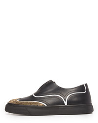 Женские черные кожаные кеды от Giuseppe Zanotti