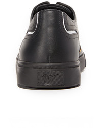 Женские черные кожаные кеды от Giuseppe Zanotti