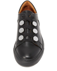 Женские черные кожаные кеды от Carven